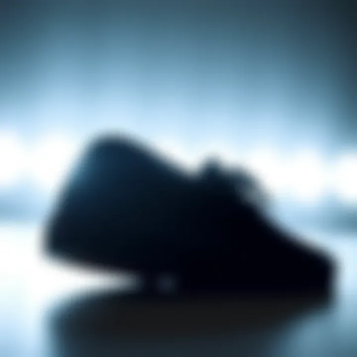 Sleek Silhouette Presentation Side profile view of the VANS Classic Slip-On Black on Black highlighting its silhouette