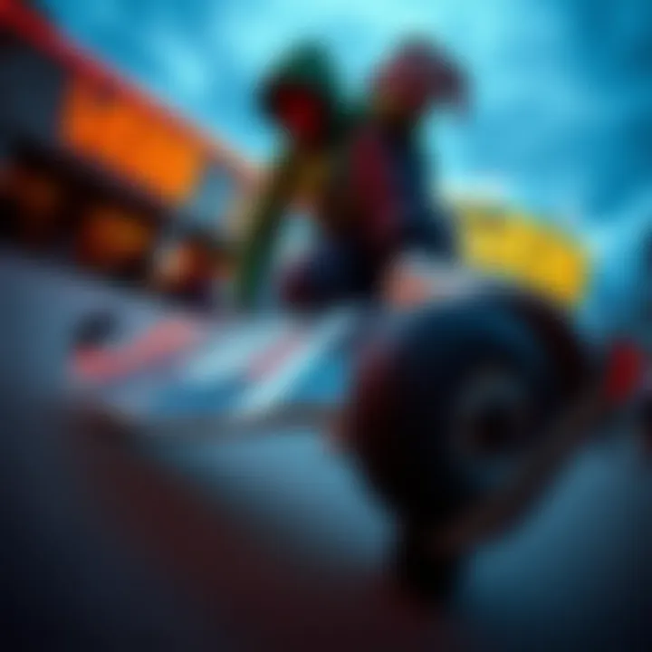 Artistic representation of Vans brand heritage in skate culture