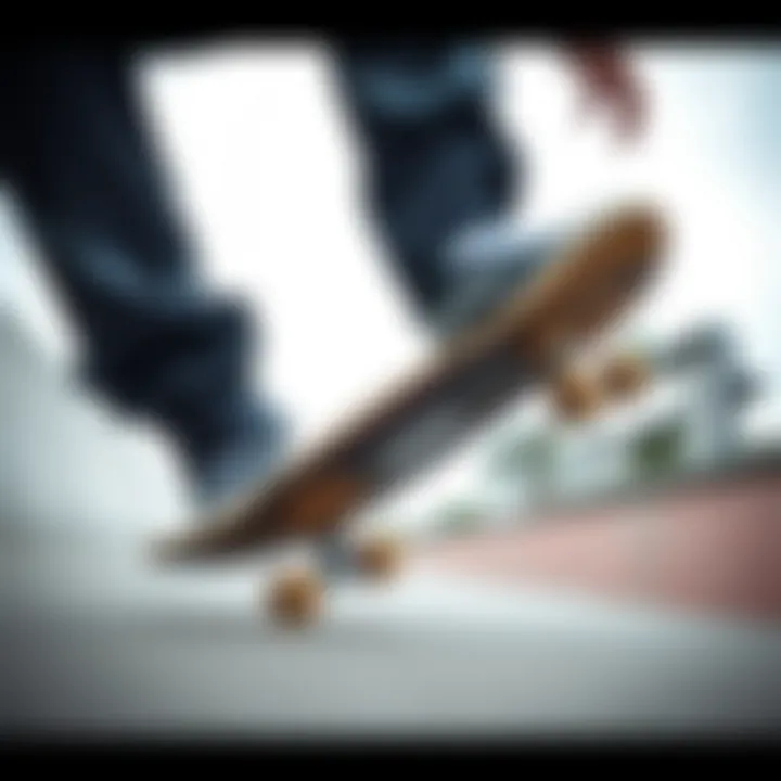 Skateboarder performing a trick while wearing Vans