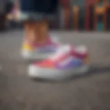 Stylish Vans platform sneakers showcasing vibrant colors