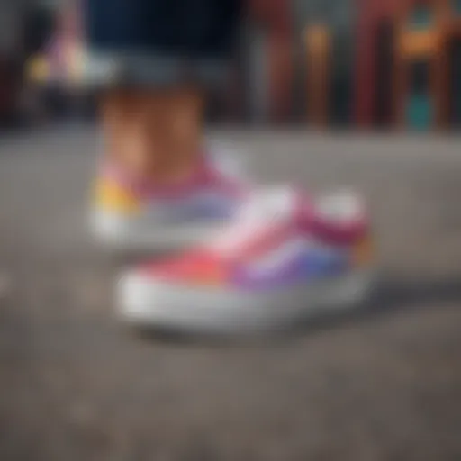 Stylish Vans platform sneakers showcasing vibrant colors