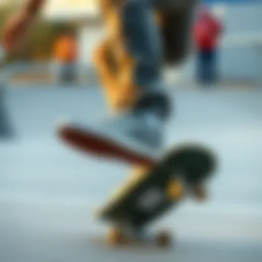 Skateboarding with Vans: Performance in Action Skateboarder using Vans shoes in action