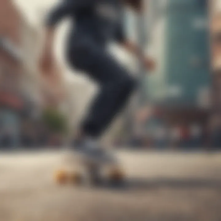 A skater demonstrating the performance of Vans size 8.5 on a skateboard.