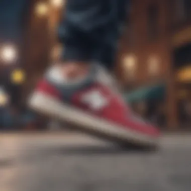 Skater showcasing a trick in New Balance shoes