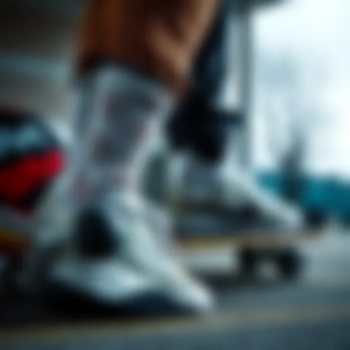 Styling Stance: Socks Meet Skateboarding Gear Fashionable arrangement of Stance socks with skateboarding gear