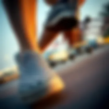 Female skateboarder showcasing Vans slip-ons in action