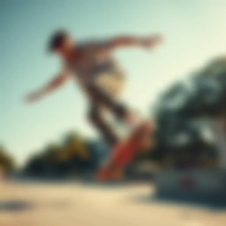 A skateboarder wearing Vans Slip-Ons while performing tricks
