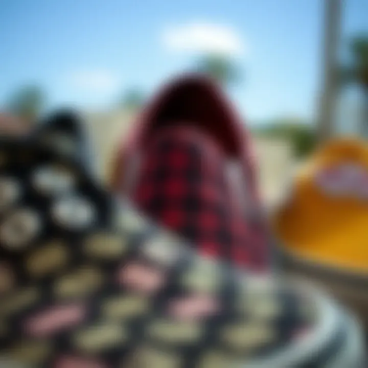 Close-up of popular Vans Slip-On models