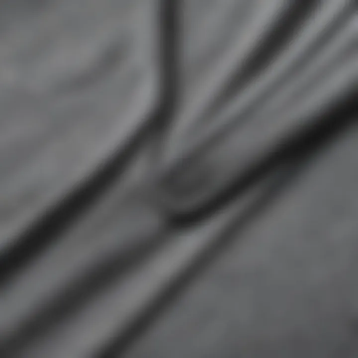 Close-up of the fabric texture of the Gray Nike Zip Up showcasing its durability