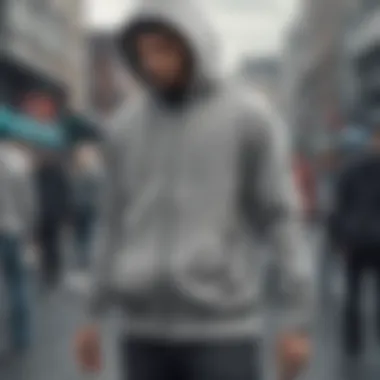 A group of skaters wearing the Gray Nike Zip Up, highlighting its popularity within skate culture