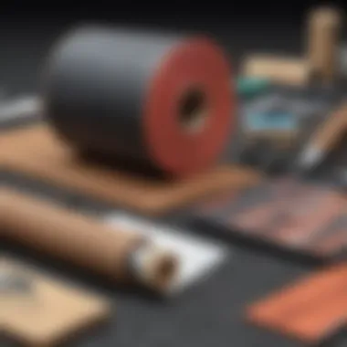 An array of grip tape tools and materials, emphasizing customization and application techniques.