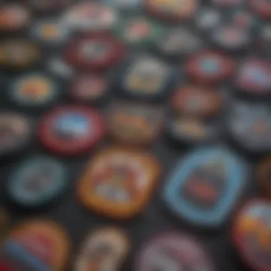 Diverse Designs of Hoodie Patches A vibrant collection of assorted hoodie patches showcasing various designs and styles