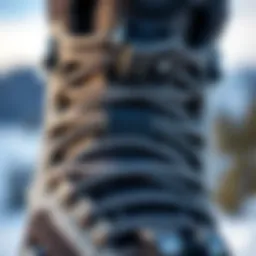 An intricate close-up of the Boa lacing system showcasing its innovative design and functionality.