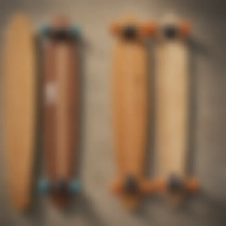 Comparison between the Loaded Longboard Tan Tien and other longboard models highlighting its distinct features