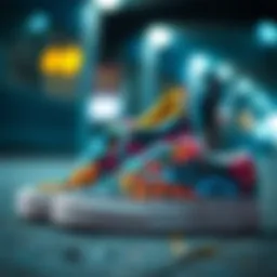 Showcasing the vibrant colors and patterns of multicolor Vans.