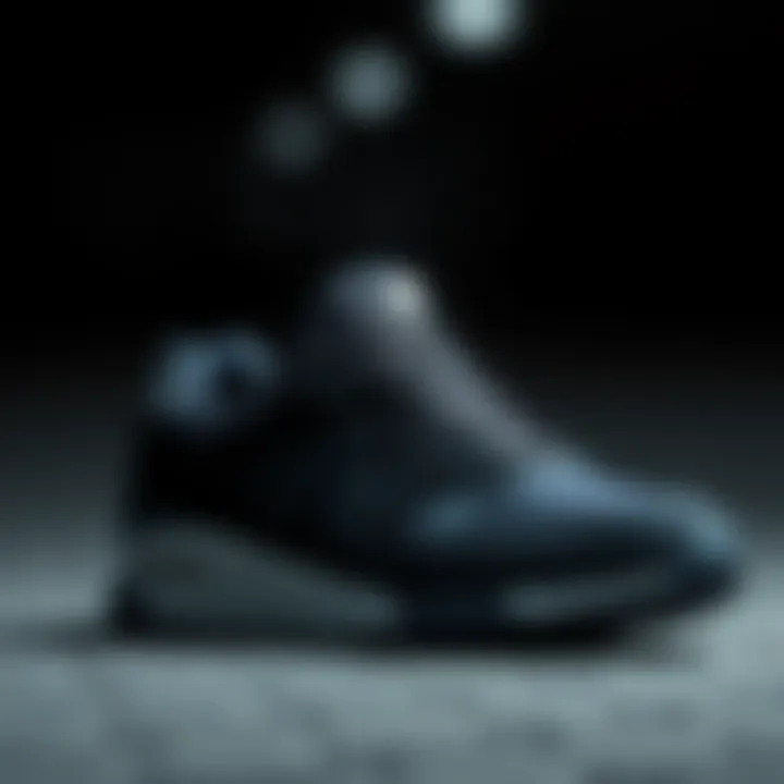 Profile view highlighting the sleek design of the New Balance 5740 Black