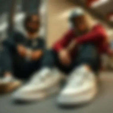 Stylish outfit featuring the Nike Blazer 77 White in a contemporary streetwear setup