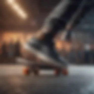 Skaters performing tricks while wearing Nike Pro shoes