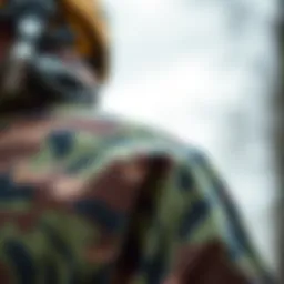 Detailed view of the Oakley camouflage jacket showcasing its unique pattern