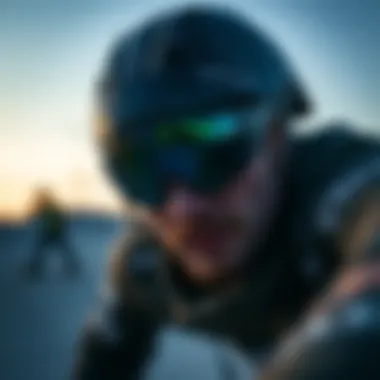 Performance in Action An athlete wearing Oakley Dispatch eyewear during a skateboarding session, highlighting its performance.