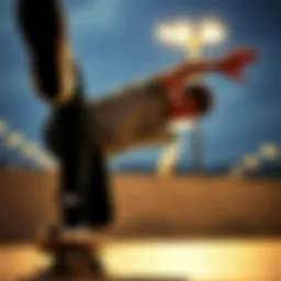 Dynamic warm-up stretch for skateboarders