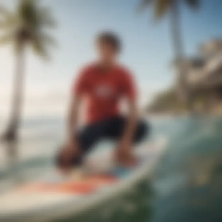 Vibrant Quiksilver apparel displayed on a surfboard