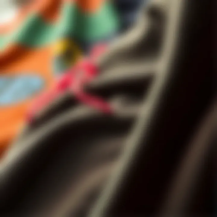 Material Choices in Riot Clothing Close-up of fabric and texture used in riot clothing design