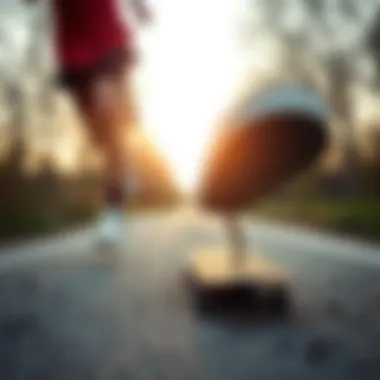 Running Meets Skating A runner on a skateboard path, symbolizing the fusion of running and skating lifestyles.