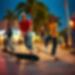 Dynamic skateboarding scene showcasing vibrant culture