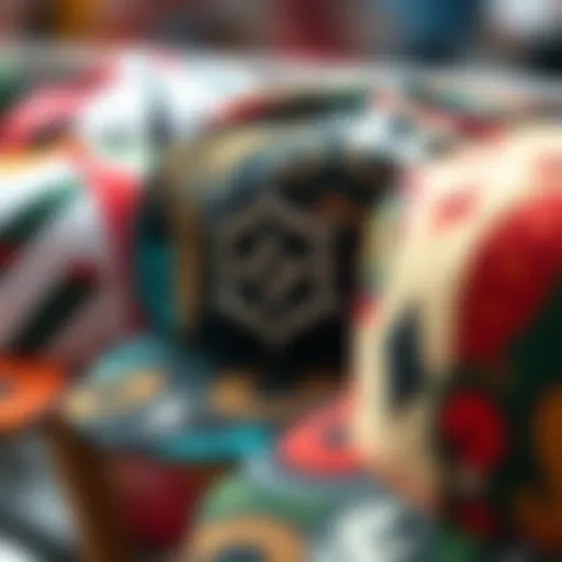 Unique Patterns of Sendero Hats A close-up look at a Sendero hat with unique patterns and designs