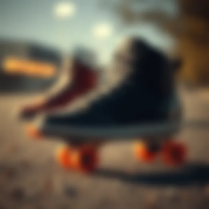 Innovative shoes showcasing their transformation into skates