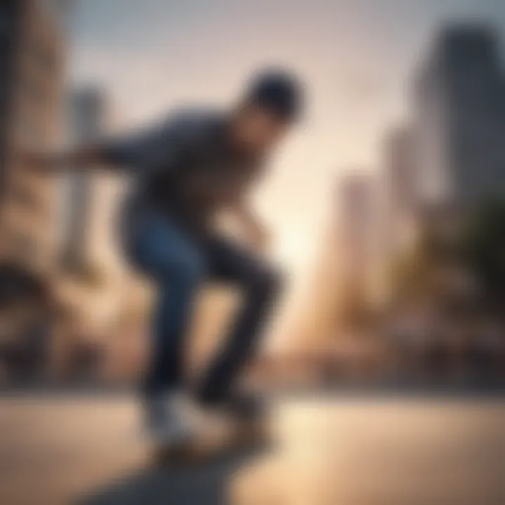 Skateboarder wearing a fitted hat while performing a trick at a skate park