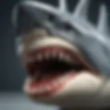 Close-up of the Shark Bite design detail