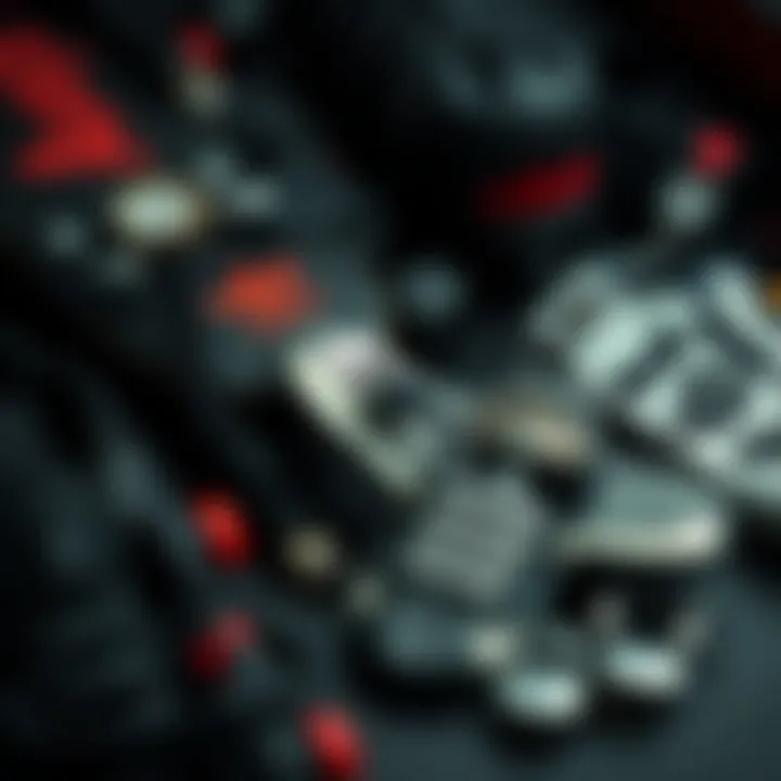 Assortment of fashionable accessories for swag outfits