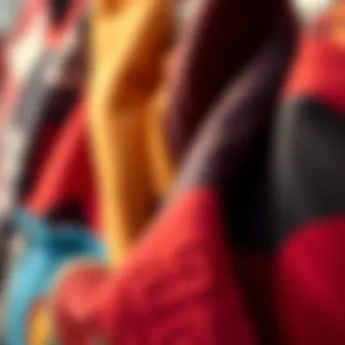 Close-up of unique fabric textures used in swag fashion