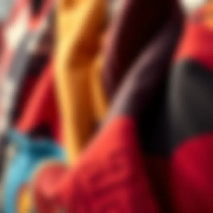 Close-up of unique fabric textures used in swag fashion