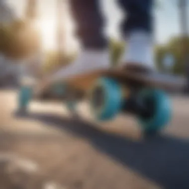 A close-up of the advanced technology integrated into a Swagboard electric skateboard