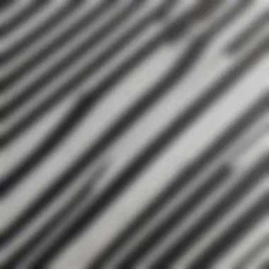 Close-Up of Stripes on White Tee Close-up of black stripes on a white tee showcasing texture and design