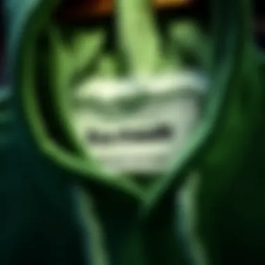 Sustainability in Hoodie Production An eco-friendly label inside a green hoodie, emphasizing sustainability and environmental consciousness