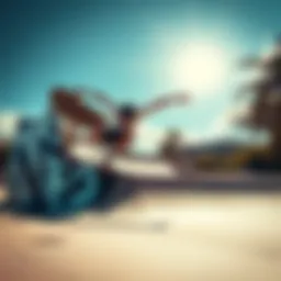 Skateboarder executing a power slide on a ramp