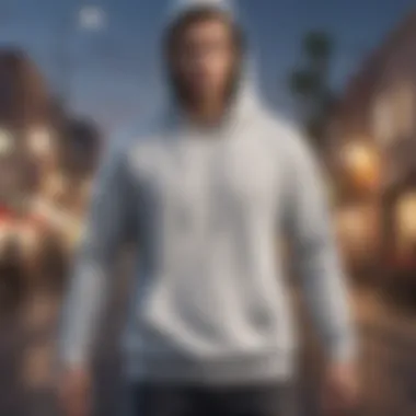 Long Sleeve Hoodie Shirt in Outdoor Activity An individual engaged in outdoor activities wearing a long sleeve hoodie shirt, demonstrating its functionality.