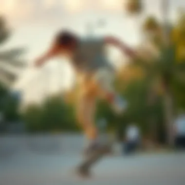 A skater performing tricks in comfortable, stylish attire