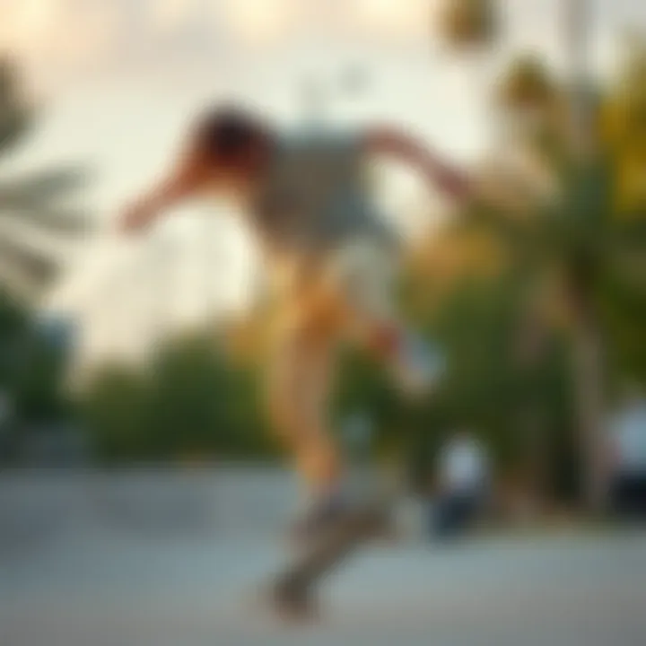 A skater performing tricks in comfortable, stylish attire