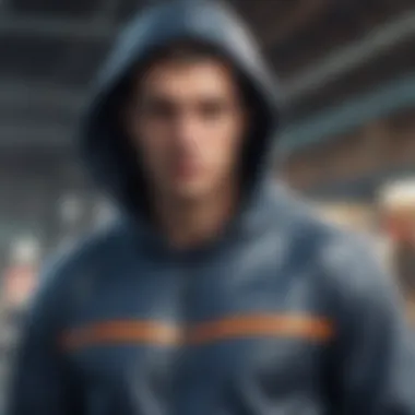 Innovative Fabrics in Modern Tracksuits A close-up of modern fabric technology used in contemporary tracksuits, highlighting innovation in sportswear.