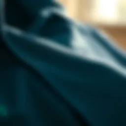 A close-up view of heavyweight shirt fabric texture highlighting durability