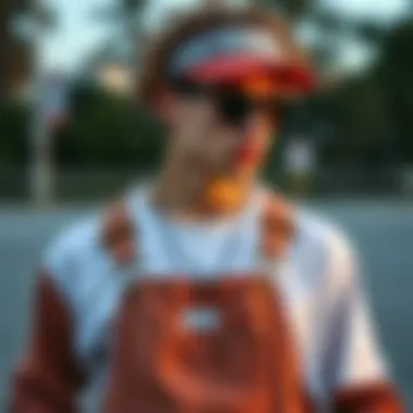 Styling Tips for Corduroy Overalls A fashionable individual styling corduroy overalls with accessories