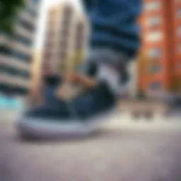 Etnies footwear showcased in an urban skate park