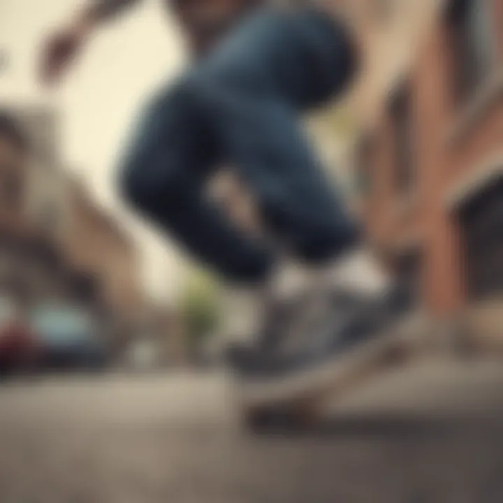 Skateboarder performing a trick wearing Vans Old Skool