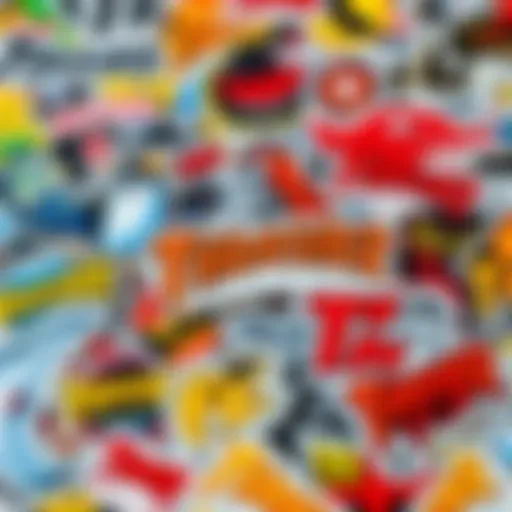 Diversity in Thrasher Sticker Designs A collection of diverse Thrasher stickers showcasing various designs and styles.