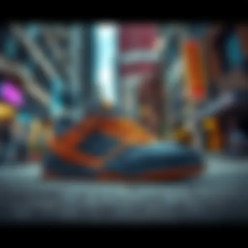 Stylish Ultrarange MTE shoes displayed against a urban backdrop